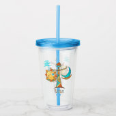 Cute Libra Sun en Moon Scales Acryl Drinkbeker (Voorkant)