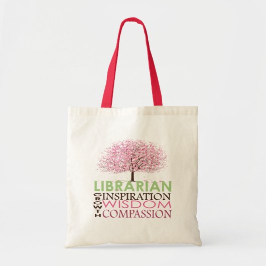 Cute Librarian Canvas tas (Voorkant)