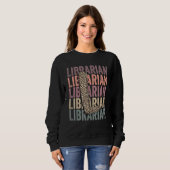 Cute Librarian Life Boho Leopard Teacher Appreciat Trui (Voorkant volledig)