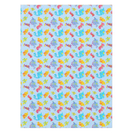 Cute Licht Pastelblauwe Baby Dinosaurus Verjaardag Tafelkleed