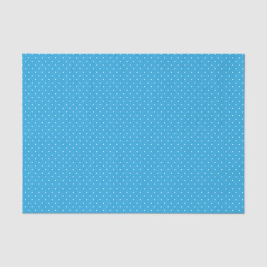 Cute Lichtblauwe Stippenpatroon Tissuepapier (Voorkant)