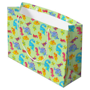 Cute Lichte Pastelgroene Baby Dinosaur Verjaardag Groot Cadeauzakje