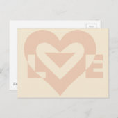 Cute Liefde Grafisch, Crème Beige Briefkaart (Voorkant / Achterkant)