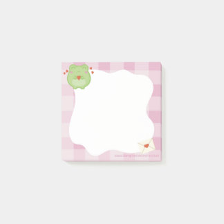 Cute liefde kikker sticky notes, terug naar school post-it® notes