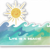 Cute Life is een Beach Vinyl Cut Sticker (Voorkant)
