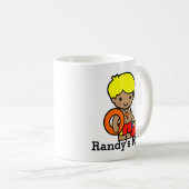 Cute Lifeguard boy met Lifesaver en Beach ball Koffiemok (Voorkant rechts)