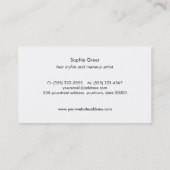 Cute Light Aqua Monogram Beauty Salon Cosmetology Visitekaartje (Achterkant)