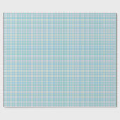 Cute  Light Blue Gingham Pset Pattern Cadeaupapier (Vlak)