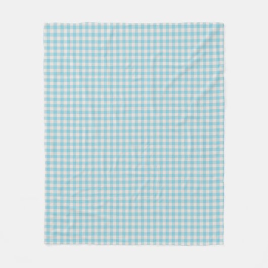 Cute  Light Blue Gingham Pset Pattern Fleece Deken (Voorkant)
