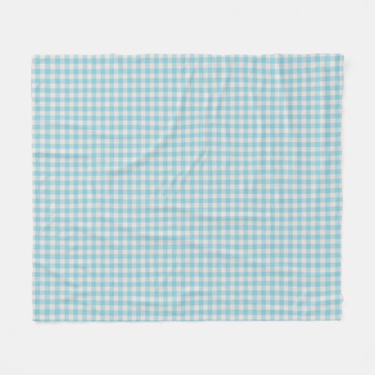 Cute  Light Blue Gingham Pset Pattern Fleece Deken (Voorkant (Horizontaal))
