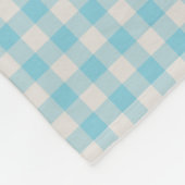 Cute  Light Blue Gingham Pset Pattern Fleece Deken (Hoek)
