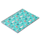 Cute Light Blue Kerstmis Husky Dog-laptop Notitieboek (Linkerzijde)