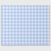 Cute Light Blue Plaid Simple Classic  Cadeaupapier (Vlak)