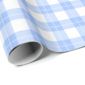 Cute Light Blue Plaid Simple Classic  Cadeaupapier (Rol Hoek)