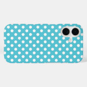 Cute Light Blue Polka Dots Pattern Case-Mate iPhone Case (Achterkant (horizontaal))
