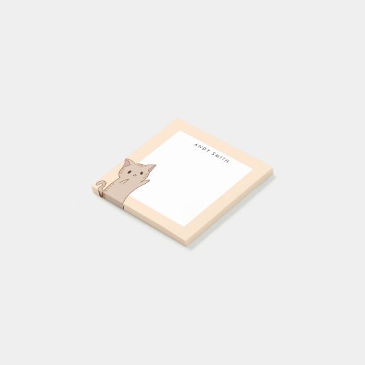 Cute light Brown Cat Personated Post-it® Notes (Schuin)