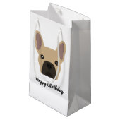 Cute Light Fawn French Bulldog Birthday Klein Cadeauzakje (Voorkant Gekanteld)
