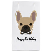 Cute Light Fawn French Bulldog Birthday Klein Cadeauzakje (Voorkant)