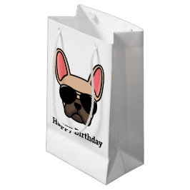 Cute Light Fawn French Bulldog Face Small Gift Bag Klein Cadeauzakje