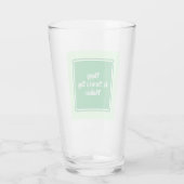 Cute Light Green Happy St Patricks Day Glass Glas (Achterkant)