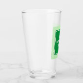 Cute Light Green Happy St Patricks Day Glass Glas (Rechts)