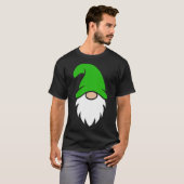 Cute Light Green Hat Christmas Gnome T-shirt (Voorkant volledig)