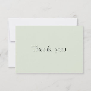 Cute Light Green Typografie Swash Hartelijk dank Bedankkaart