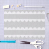 Cute Light Grey White Polka Dot Lace Pattern Tissuepapier (Craft)