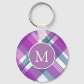Cute Light Paars Play Monogram Sleutelhanger (Voorkant)