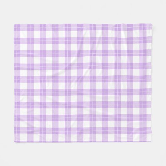 Cute Light Purple Plaid Simple Classic Fleece Deken (Voorkant (Horizontaal))