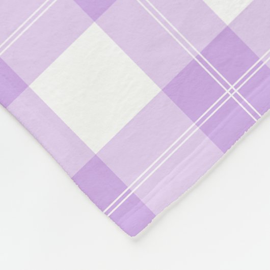 Cute Light Purple Plaid Simple Classic  Fleece Deken (Hoek)