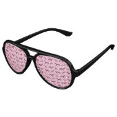 Cute light roze dachshond patroon aviator zonnebril (Gekanteld)