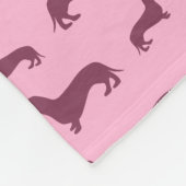 Cute light roze dachshond patroon fleece deken (Hoek)
