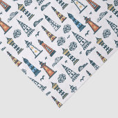 Cute Lighthouse Pattern Tissuepapier (Detail)