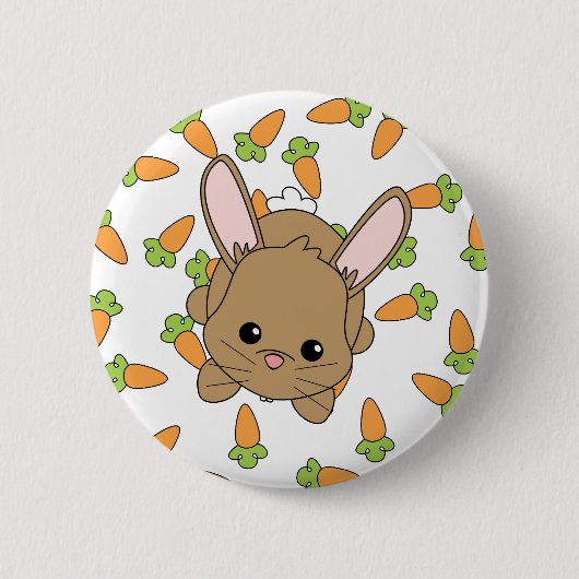 Cute Lil' Bunny Ronde Button 5,7 Cm (Voorkant)