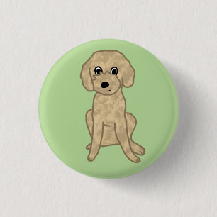 Cute Lil' Fuzzy Pup :3 Ronde Button 3,2 Cm