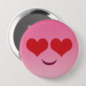 Cute lil Heart Eyes emoji Ronde Button 4,0 Cm (Voorkant /achterkant)