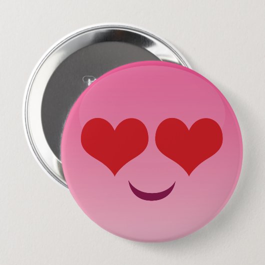 Cute lil Heart Eyes emoji Ronde Button 4,0 Cm (Voorkant /achterkant)