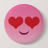Cute lil Heart Eyes emoji Ronde Button 4,0 Cm (Voorkant)