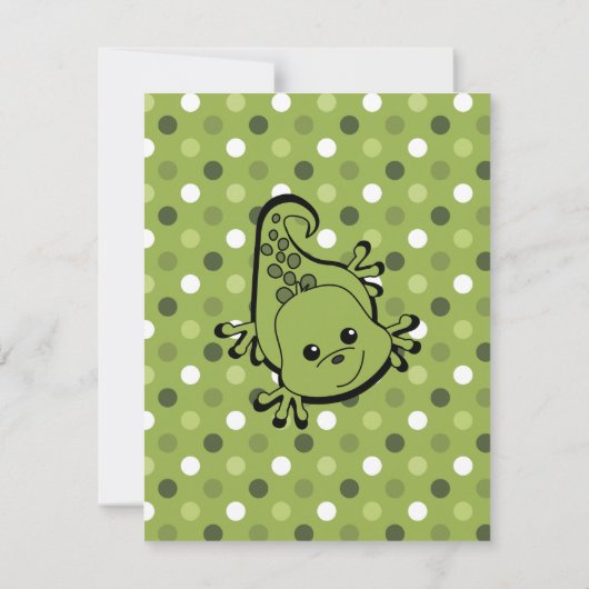 Cute Lil' Lizard Kaart (Achterkant)