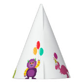 Cute lil monster cartoon leuke verjaardagsfeestje feesthoedjes (Achterkant)