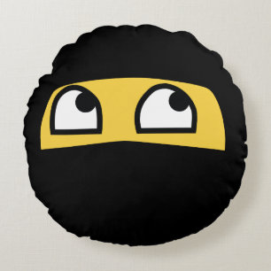 Cute Lil' Ninja emoji Rond Kussen