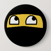 Cute Lil' Ninja Emoji Ronde Button 4,0 Cm (Voorkant)