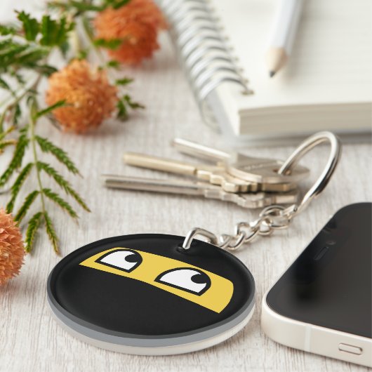 Cute lil' ninja emoji sleutelhanger (Voorkant Rechts)