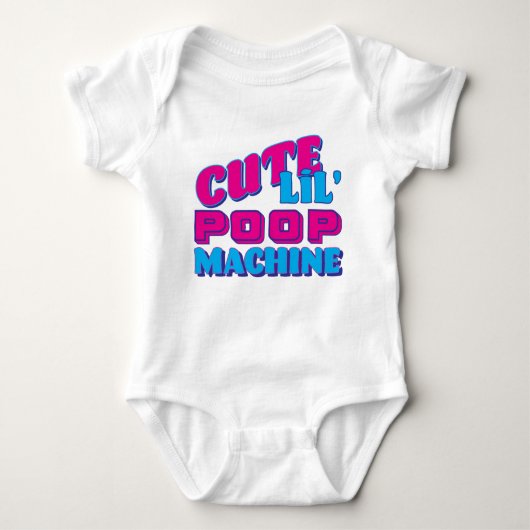 Cute Lil Poop Machine Romper (Voorkant)