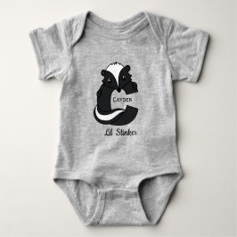 Cute Lil Stinker Skunk Monogram Romper