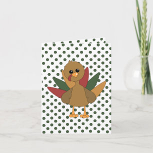 Cute Lil' Turkey Feestdagen Kaart