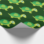 Cute Lil Turtle Guy Pattern Wrapping Paper Cadeaupapier (Hoek)