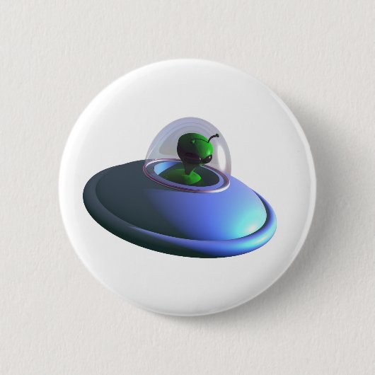 Cute Lil UFO-Button Ronde Button 5,7 Cm (Voorkant)