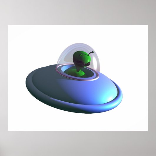 Cute Lil UFO-Poster Poster (Voorkant)